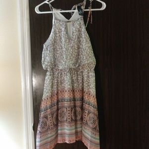 Handkerchief hem halter dress